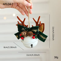 White Green Bow Antlers Bell