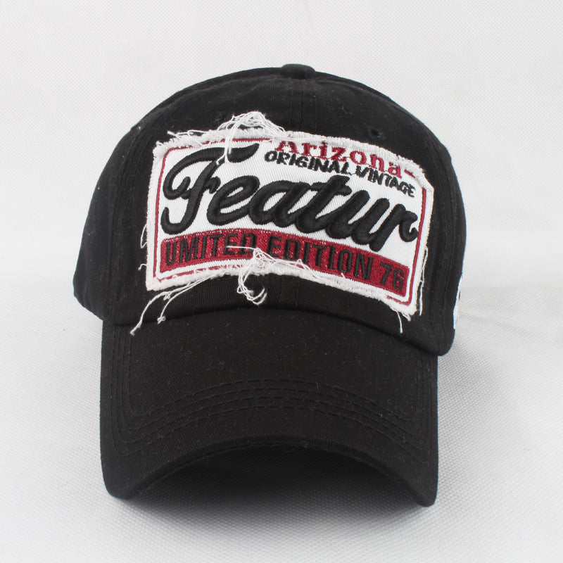European and American Style Letter Embroidered Peaked Cap