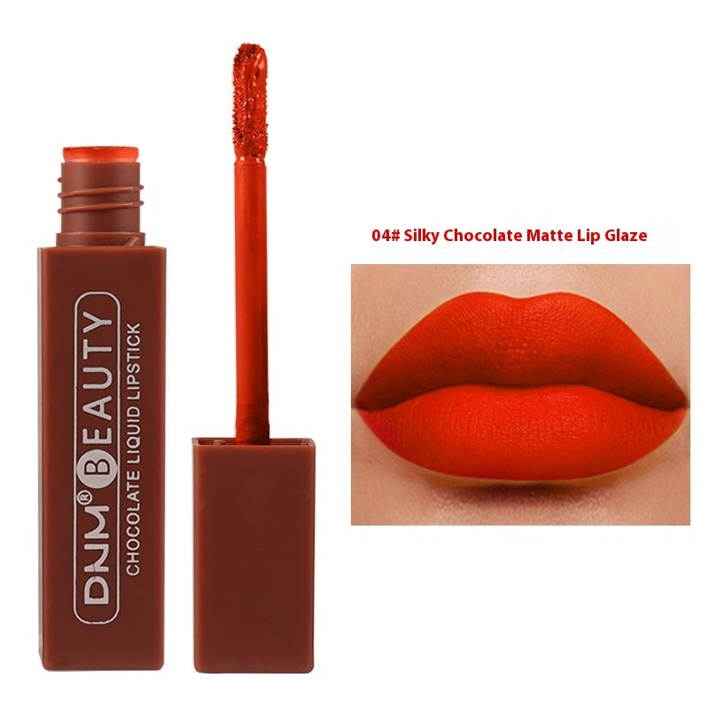 Silky No Stain On Cup Chocolate Lip Lacquer Long-lasting Matte Waterproof