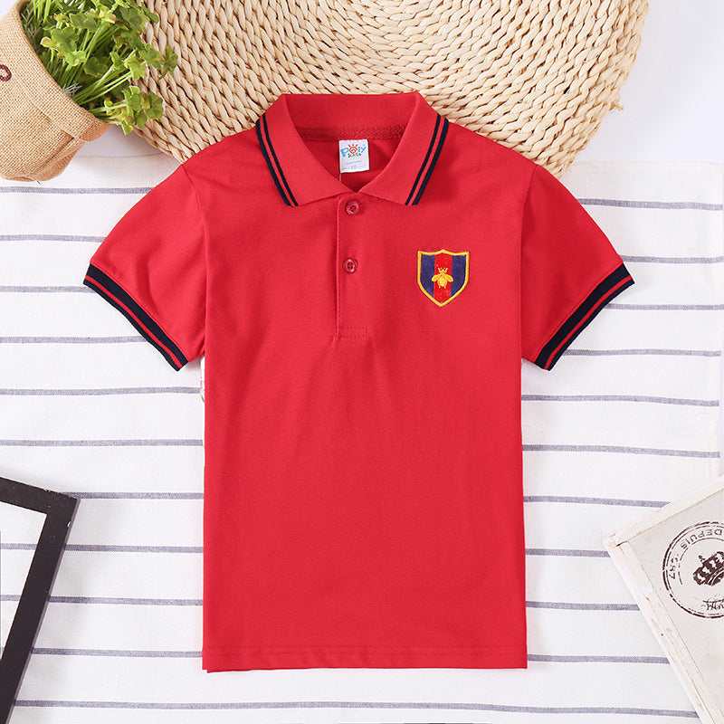 Kids Cotton Korean Style Shirt Short Sleeve Regular Fit