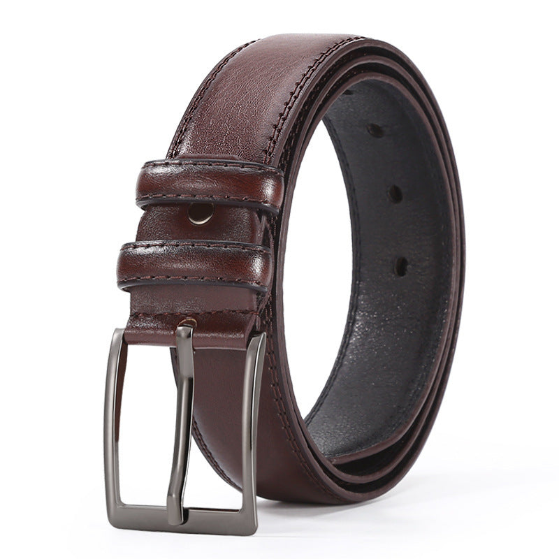 Men’s Business Belt – European & American Fashion, Laser Logo