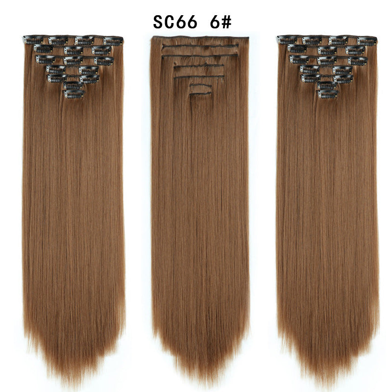 16 Card Seven-piece Hairpiece Clip Wig Beauty Chemical Fiber Wig Set Hair Extension