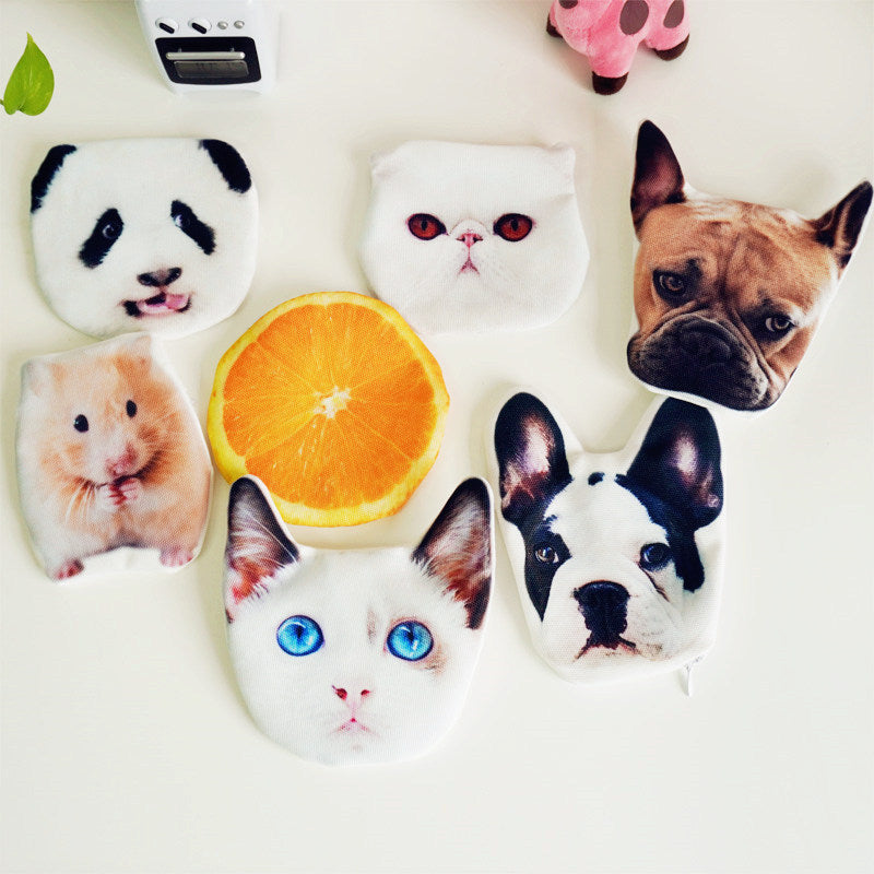 Pet Coin Purse & Key Case – Cute Cat, Dog, Rabbit & Fruit Designs