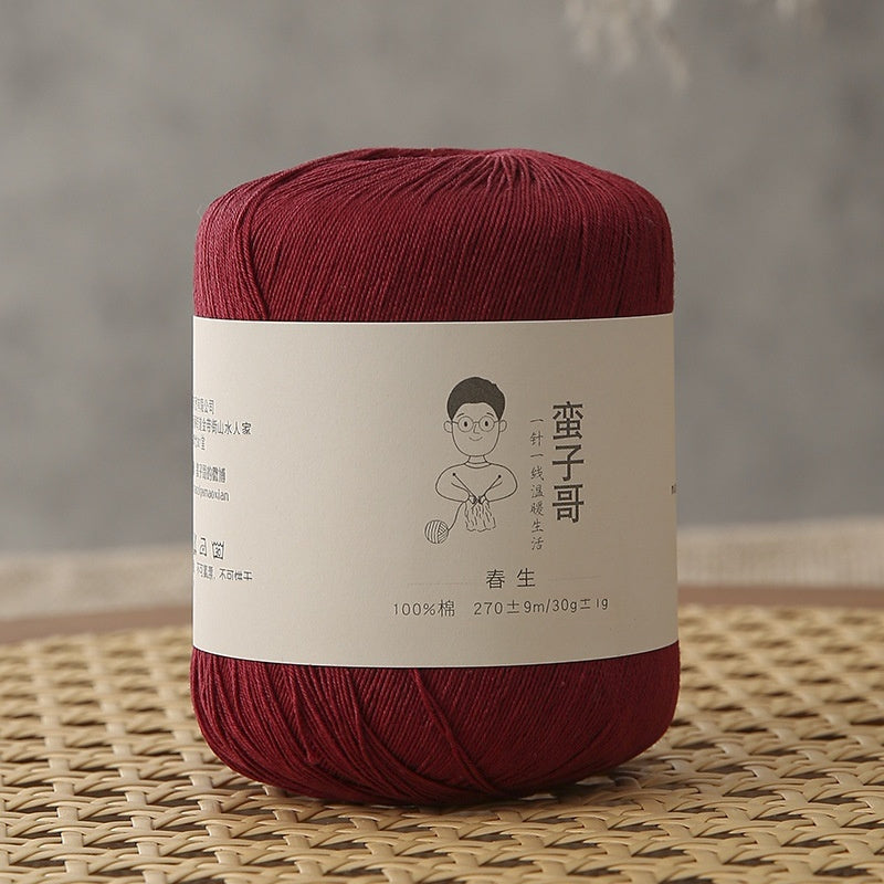 Silk Thread Pure Cotton Hand-Woven Crochet – Hairline Rule Wool Ball for Crafts