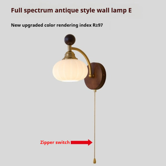 Mid-ancient Bedside Wall Lamp High-grade Zipper
