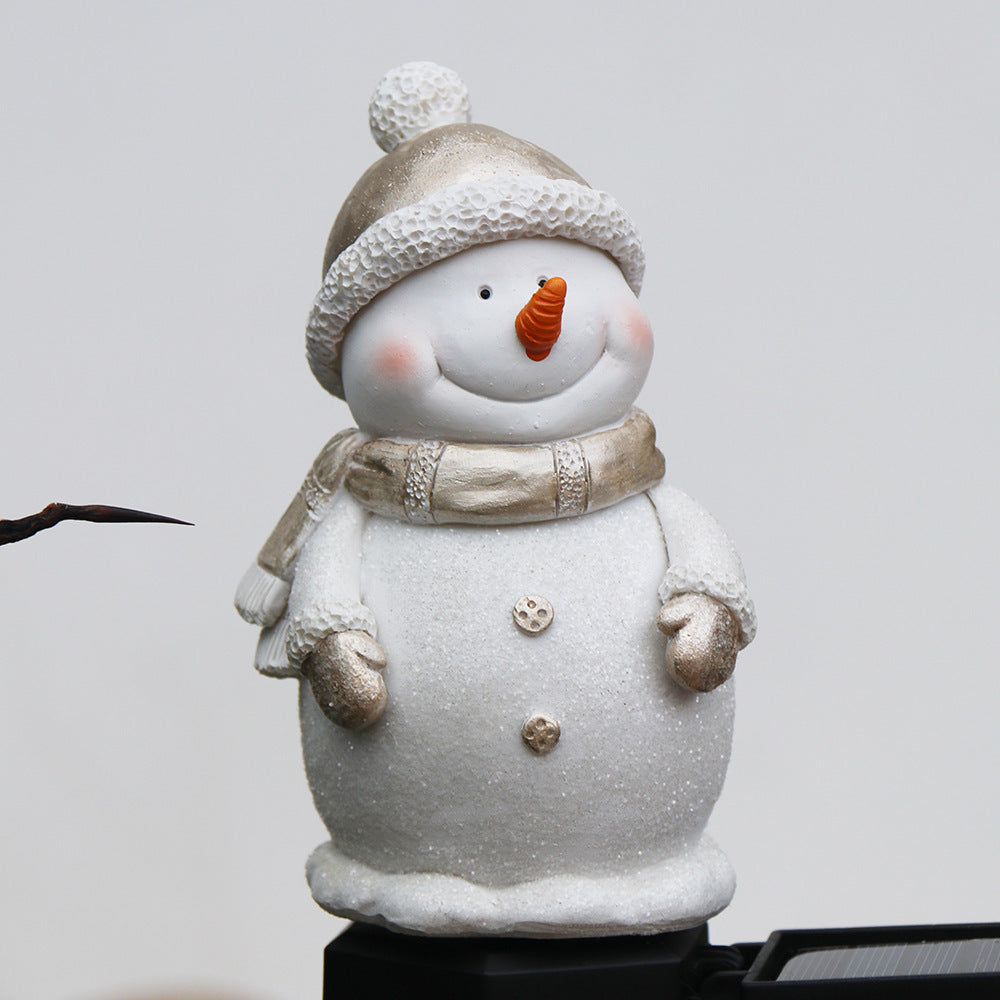 Outdoor LED Solar Snowman Landscape Garden Lamp Christmas Decoration
