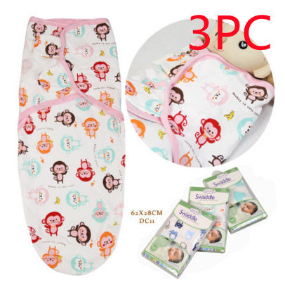 Cotton Cartoon Baby Swaddle Towel – Anti-Startle Sleeping Bag