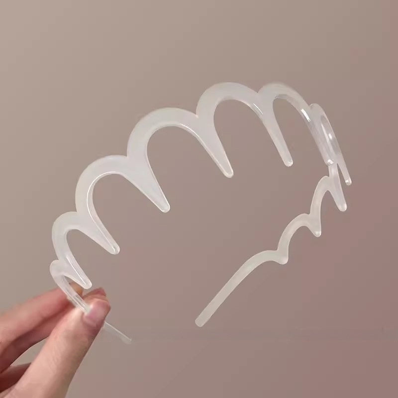 Headdress Wave Face Wash Toothed Non-slip Headband Unisex Hairpin Barrettes