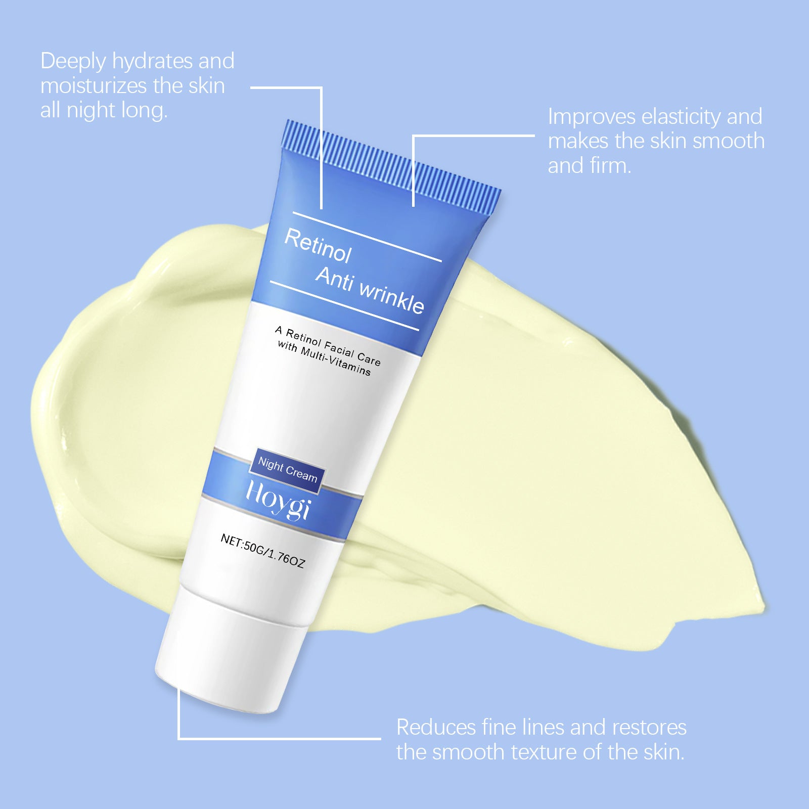 Hydrating Nourishing Brightening Facial Skin Elastic Moisturizing Night Skin Care Cream
