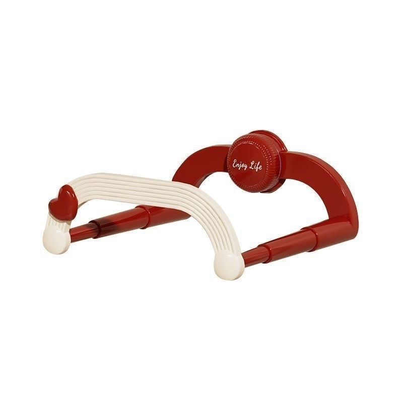 Cream Retractable Household Bathroom Punch-free Storage Rack
