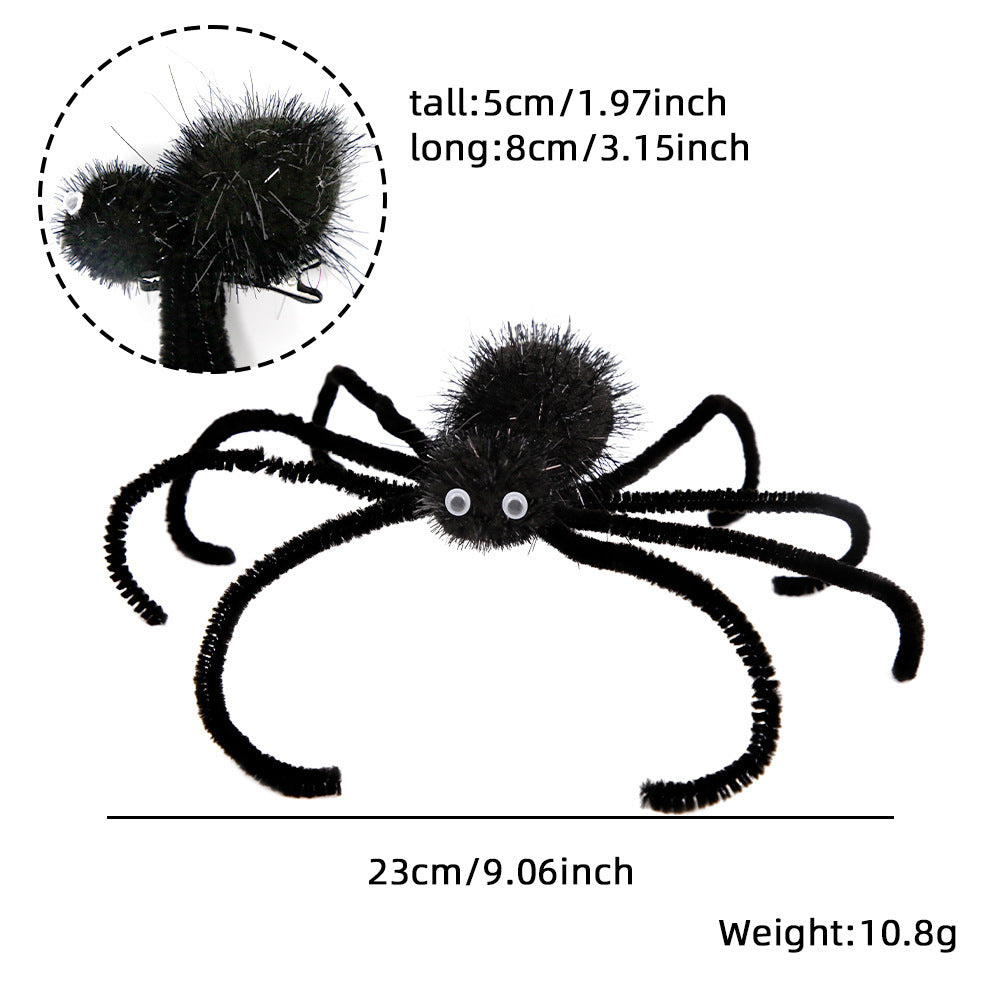 Children Adult Halloween Spider Barrettes Party Decoration Atmosphere Props