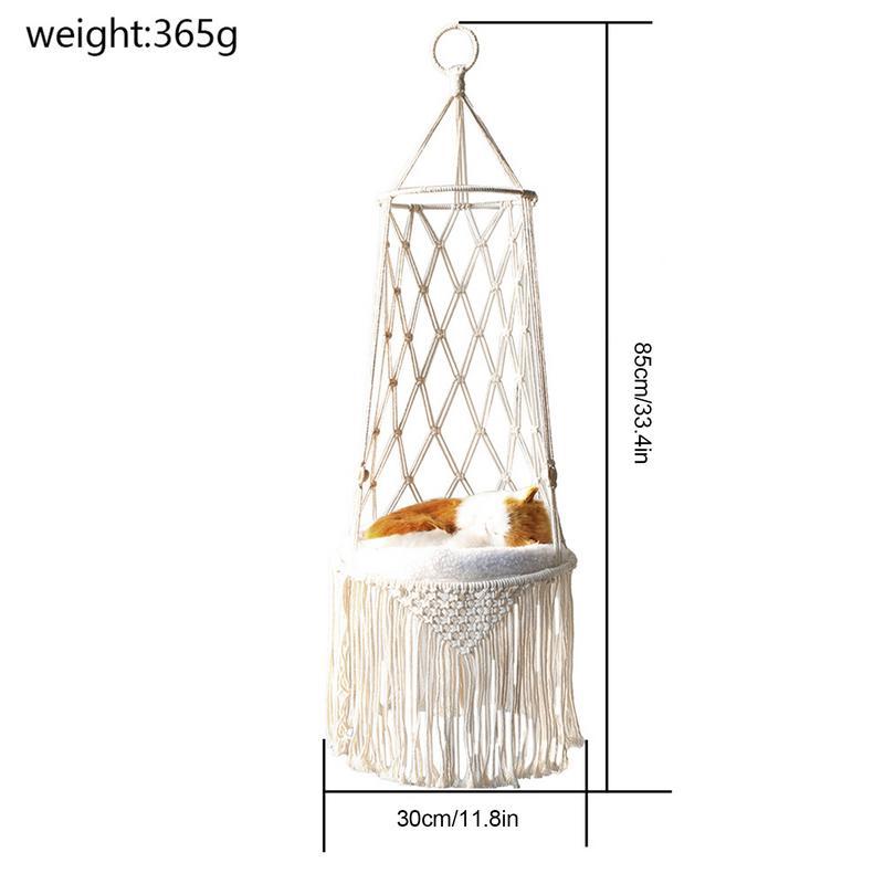 Hand-woven Cat Hanging Basket Pet Hammock