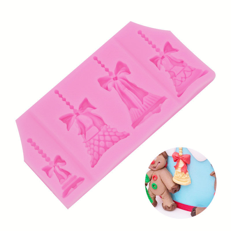 DIY Baking Jingling Bell Silicone Mold Festive Bell Cake Decoration Bell Epoxy Jewelry Decoration Clay