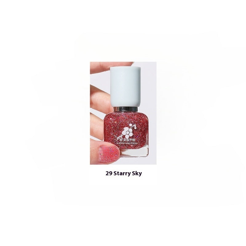 Water-based Quick-drying Baking-free Long-lasting Tearable Popular Color White Fragrance-retaining Nail Polish