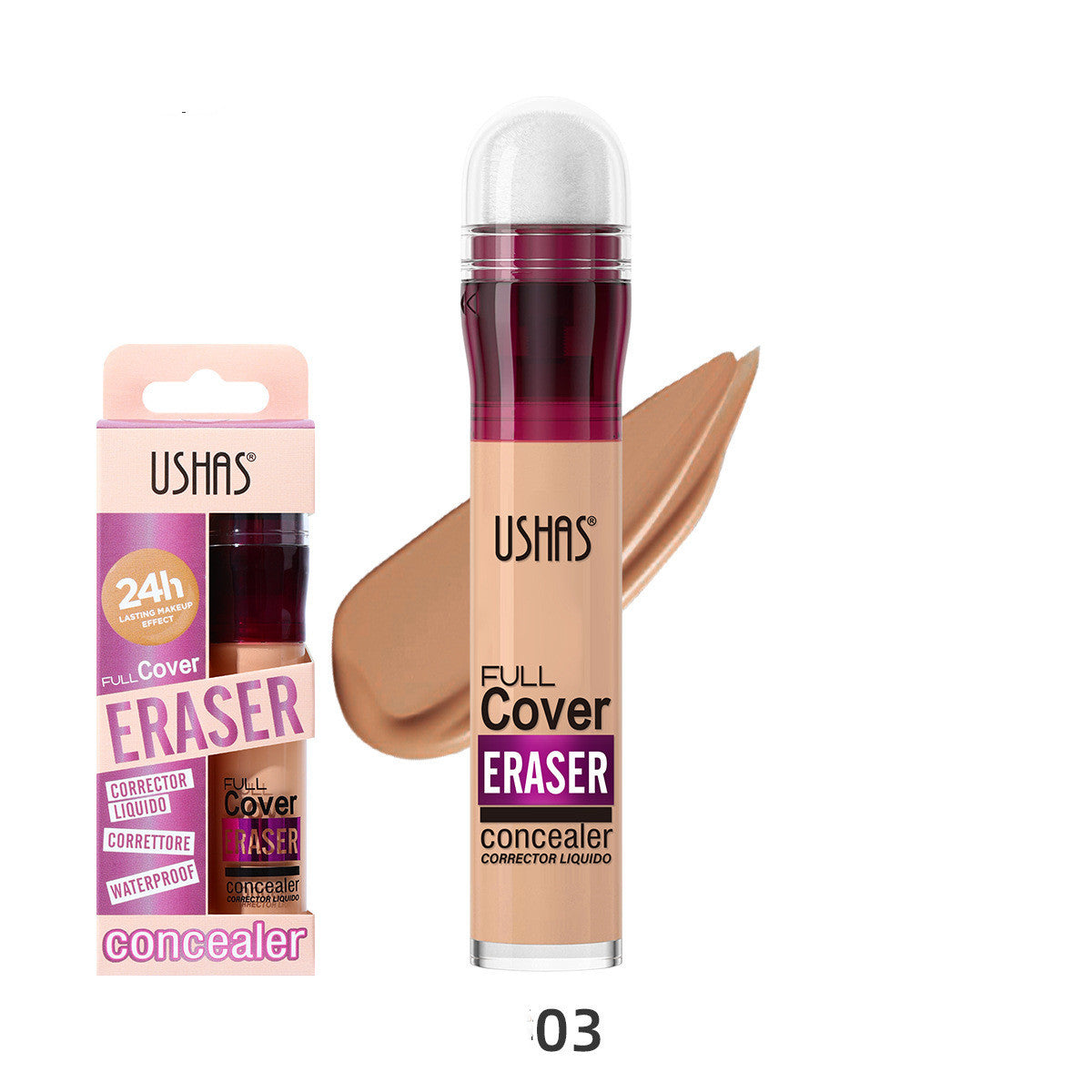 12 Colors Sponge Head Liquid Foundation Makeup Liquid Concealer Long Lasting Smear-proof Makeup Waterproof Concealer