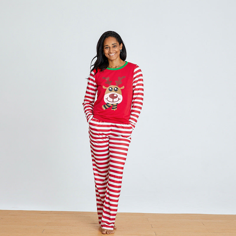 Fashion Printed Long-Sleeved Casual Parent-Child Suit