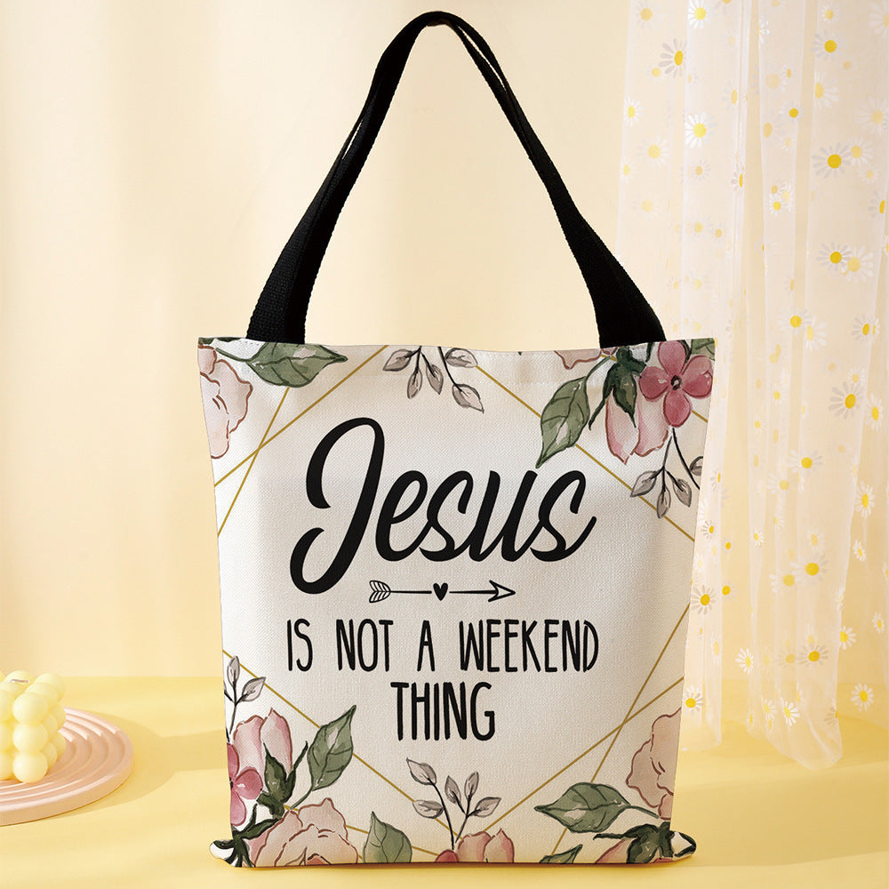 Female Printed Canvas Handbag – Stylish & Durable Tote Bag