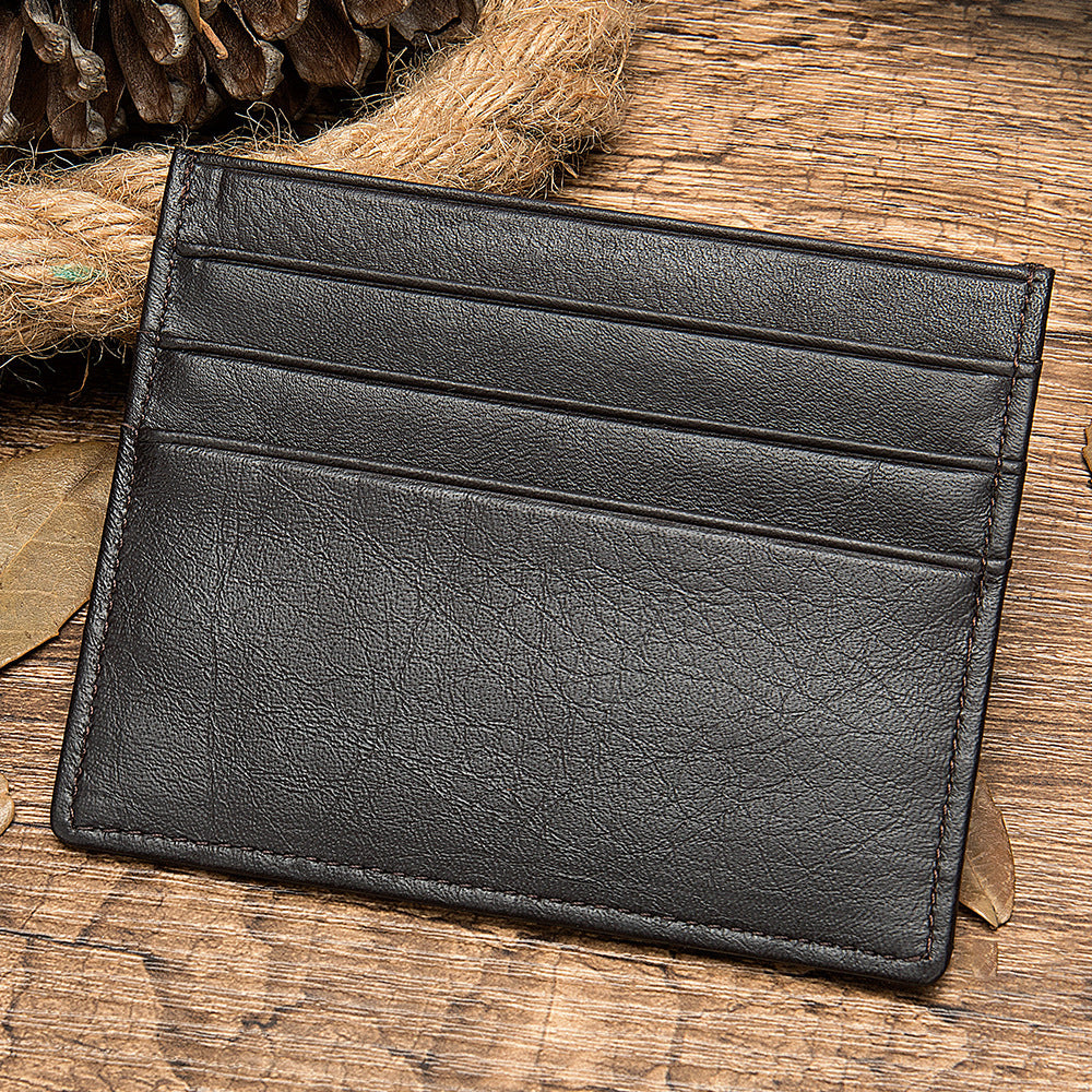 First Layer Cowhide Card Holder Fashion Simple Card Holder