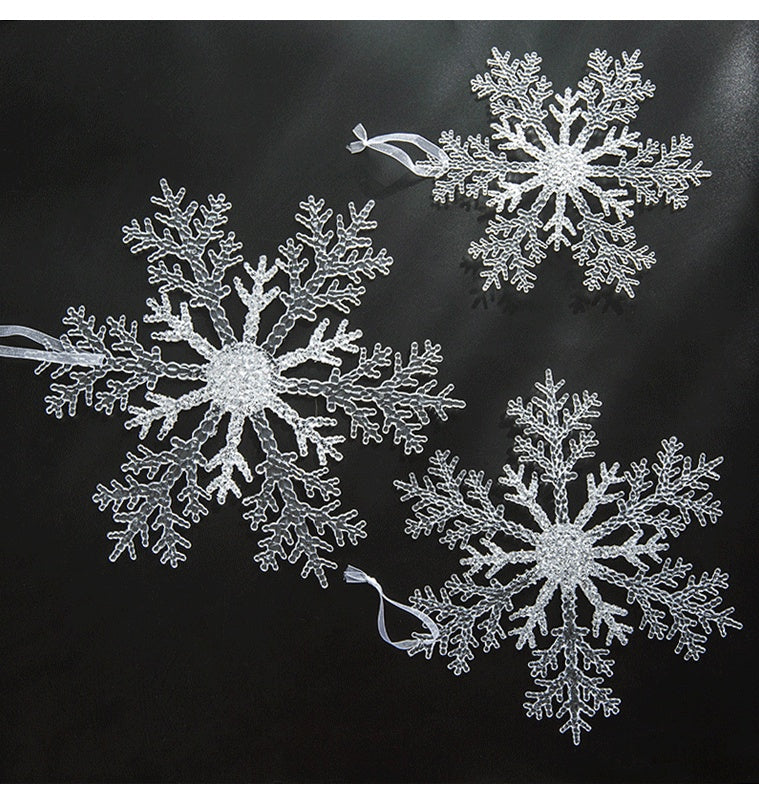 Acrylic Transparent Snowflake Christmas Tree Hanging Decoration