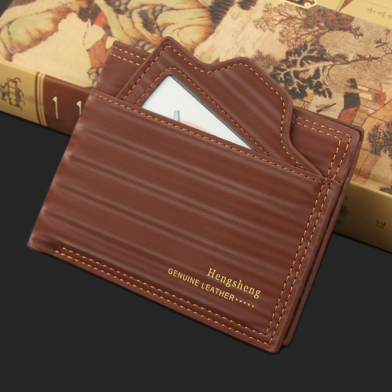 Unisex Slim Box Style Coin Purse PU Leather Rhombus Stripes