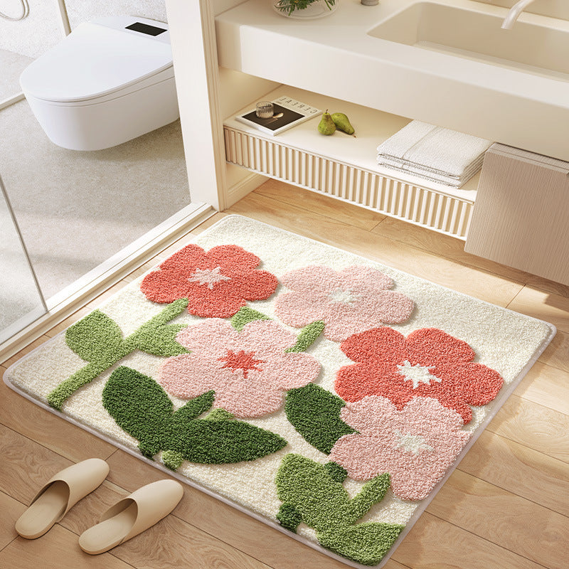 Square Bath Mat – Super Absorbent, Non-Slip Bathroom Floor Rug