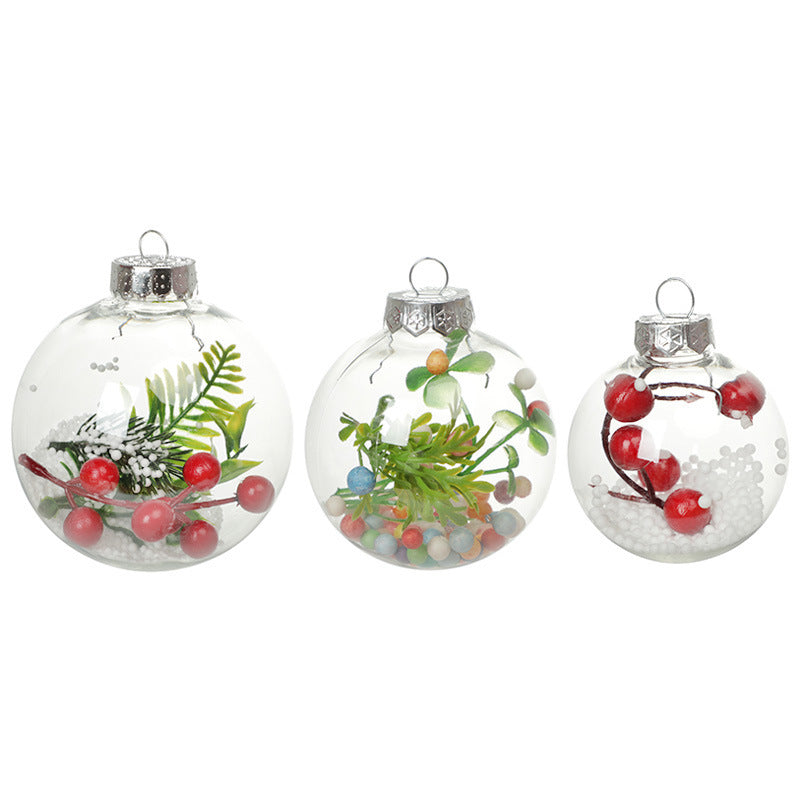 Transparent Plastic Christmas Balls With Hat Arcade Party Decoration