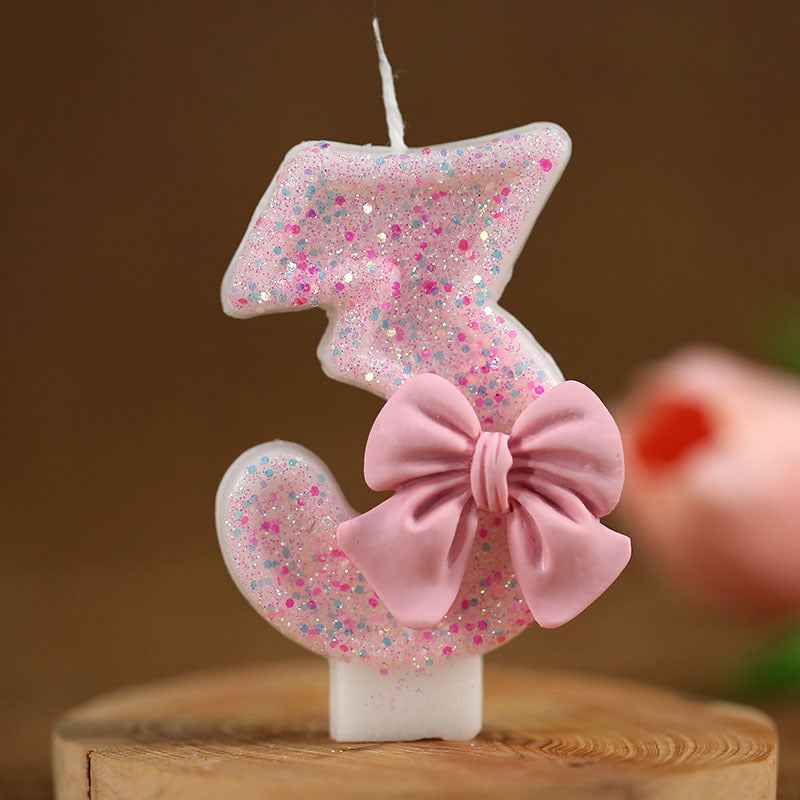 Creative Digital Bow Birthday Candle