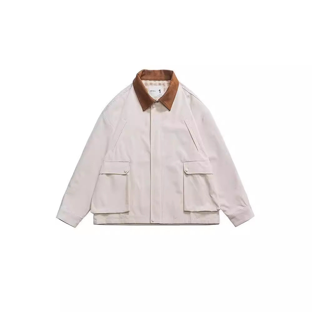 Loose Men's And Women's Large Workwear With Pocket Jacket