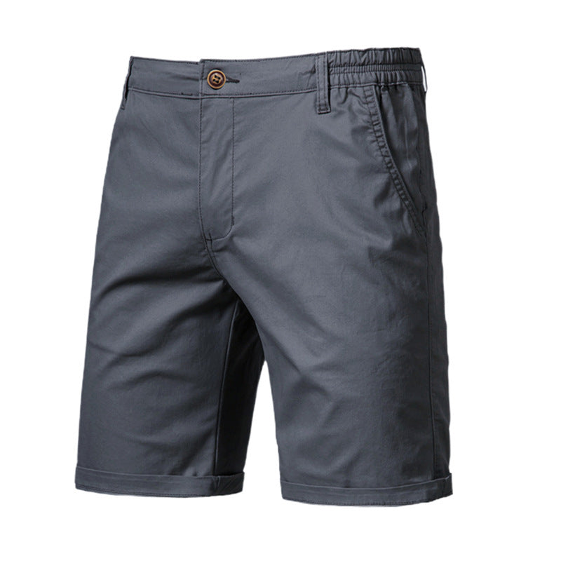 Straight Slim Cropped Pants Plus Size Solid Color Men's Clothing