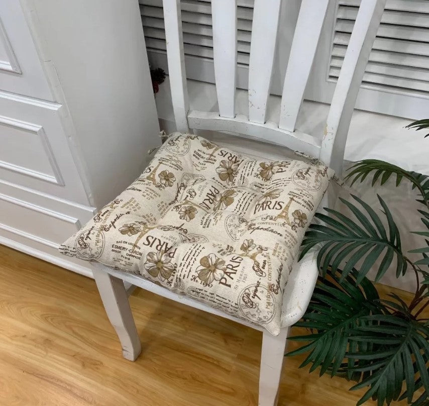 Home Thickened Seat Cushion With Non-slip Straps