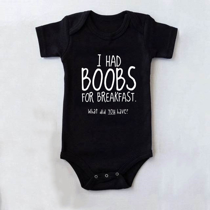 Simple Printed Baby Cotton Jumpsuit – Infant Romper Outfit
