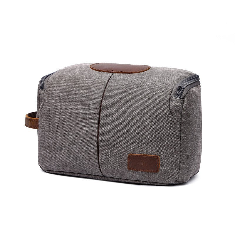 Medium Canvas Bag with Crazy Horse Leather – Durable, Wear-Resistant