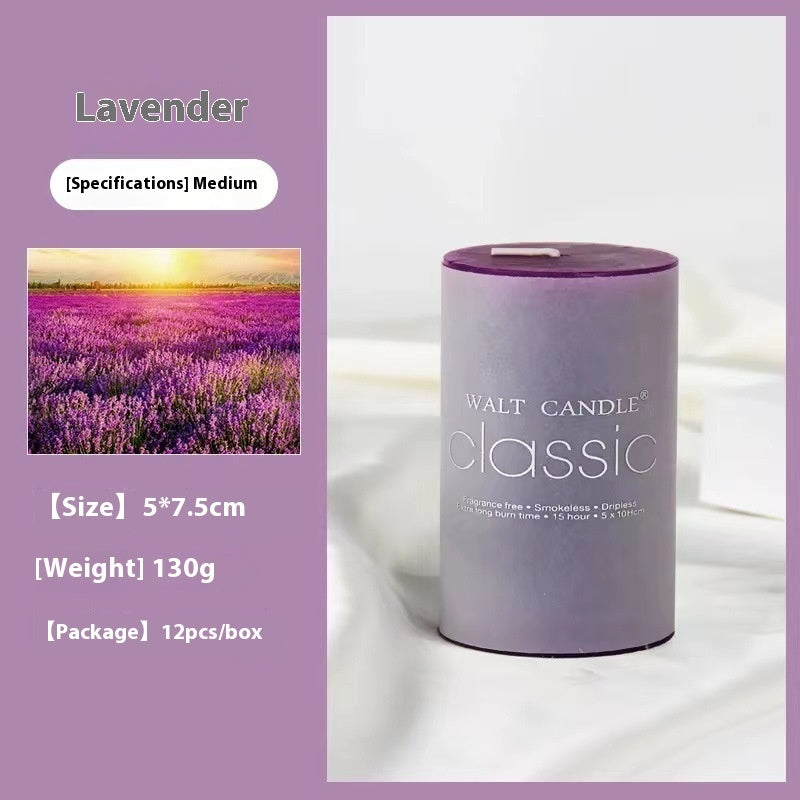 Cylindrical Aromatherapy Candles Smokeless Colorful Scented Candle with Brilliant Fragrance