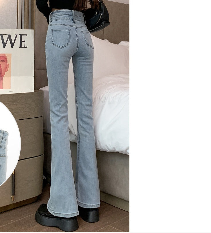 Women's Loose Thin Micro-Flare Pants – Spring & Autumn Casual Mopping Trousers