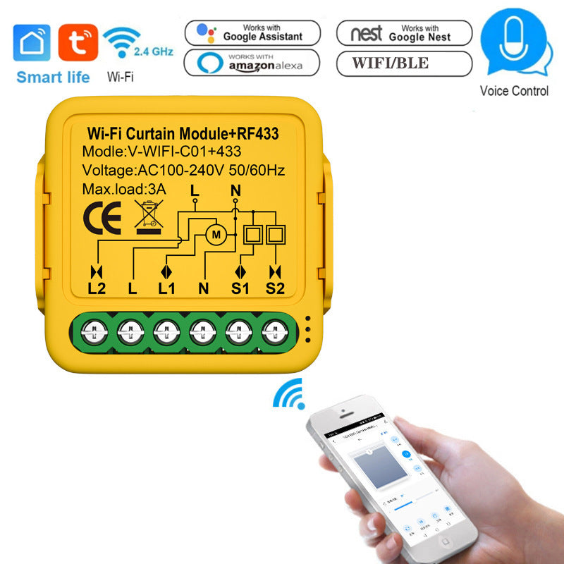 WIFI 433 Shutter Window Curtain Breaker
