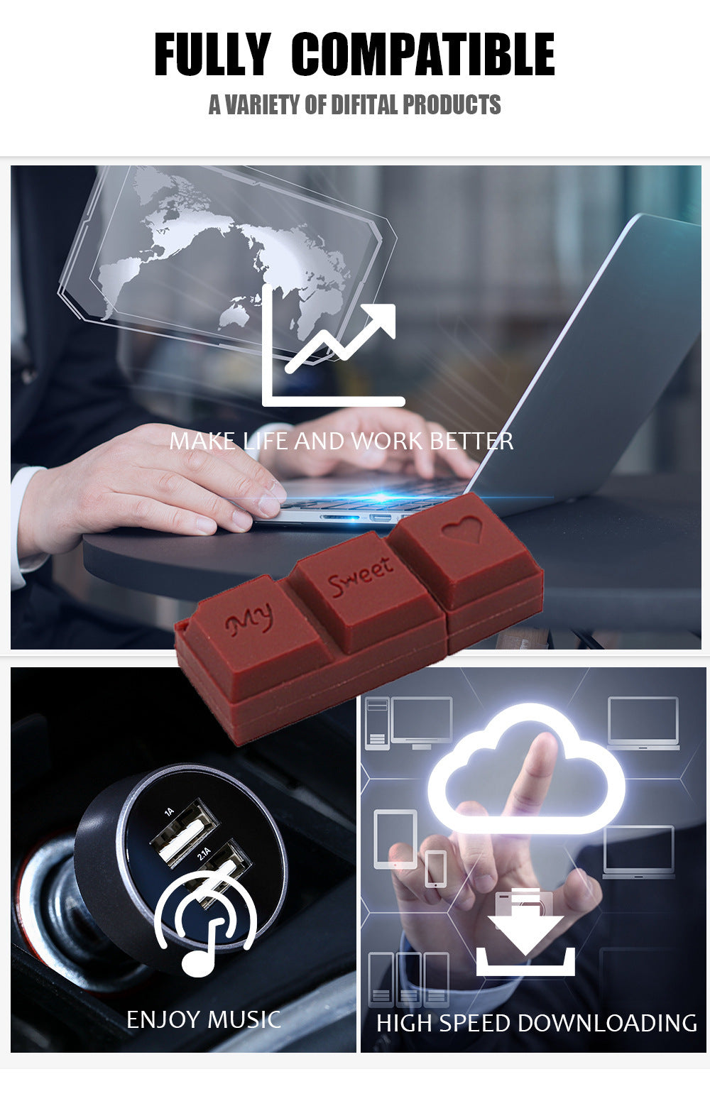 USB Drive Chocolate Creative USB Drive Student USB Drive 4g8g16g32g64g128g