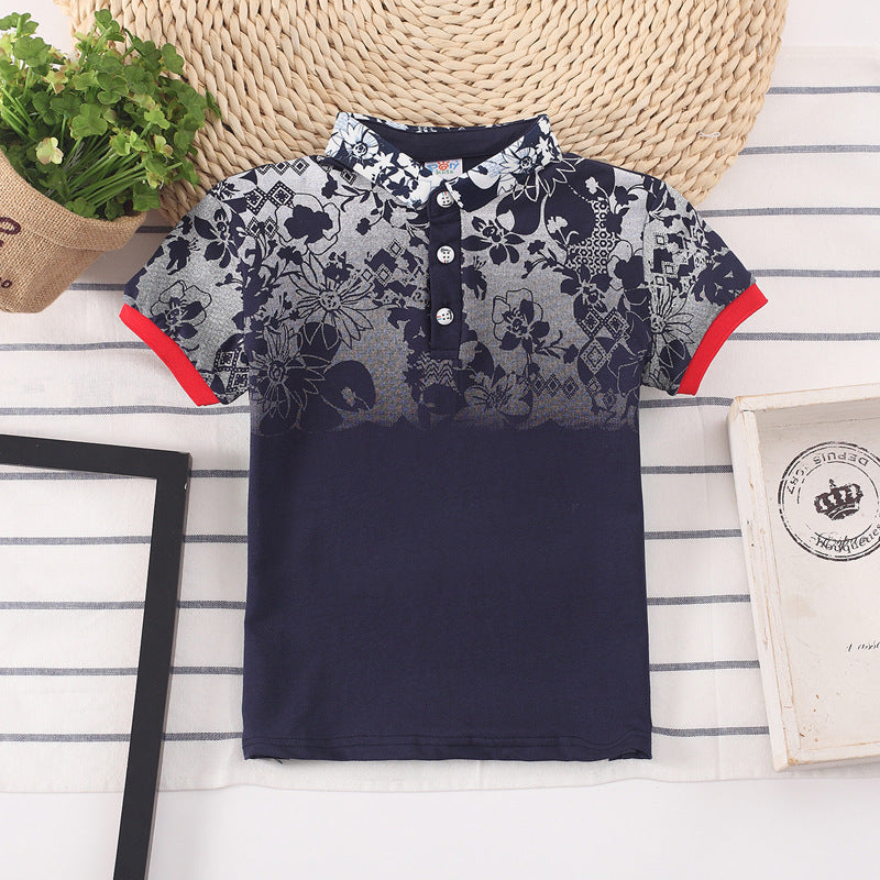 Boys Short Sleeve Casual Shirt Top Soft Cotton Everyday Wear