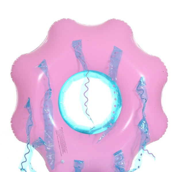 Spot Wholesale Inflatable Jellyfish Swimming Ring New Net Celebrity Crystal Sequin Swimming Ring Water Lounge Chair Floating Row Seat Ring