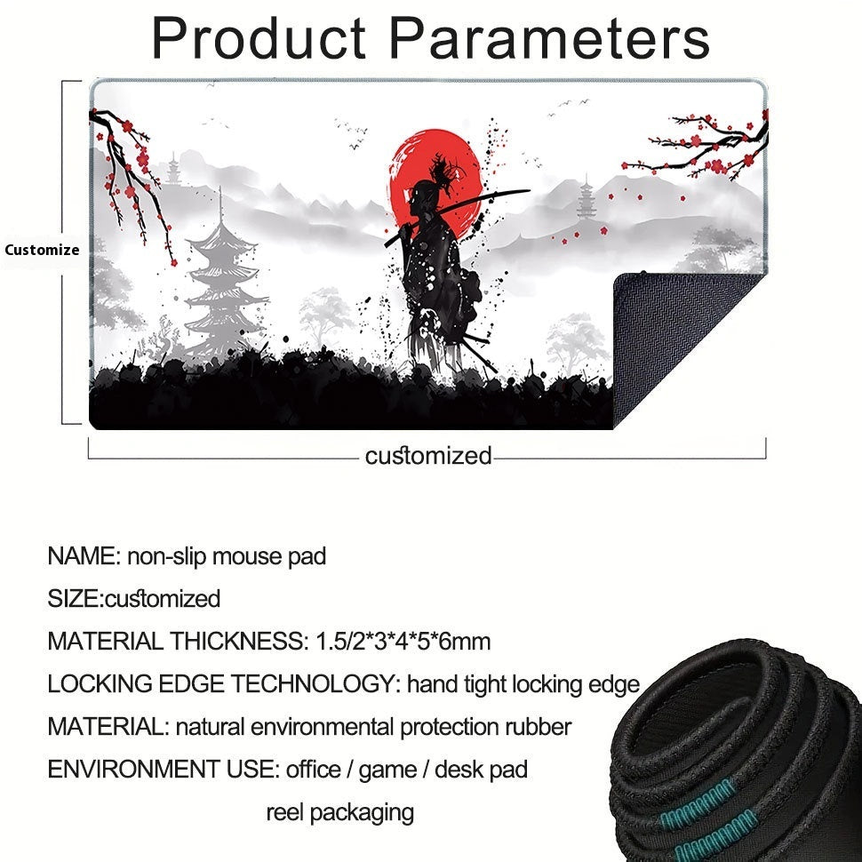 Japanese Samurai Esports Office Game Mouse Pad