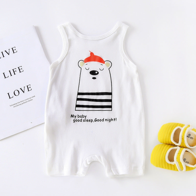 Baby Romper – Sleeveless Strap Pants One-Piece Outfit