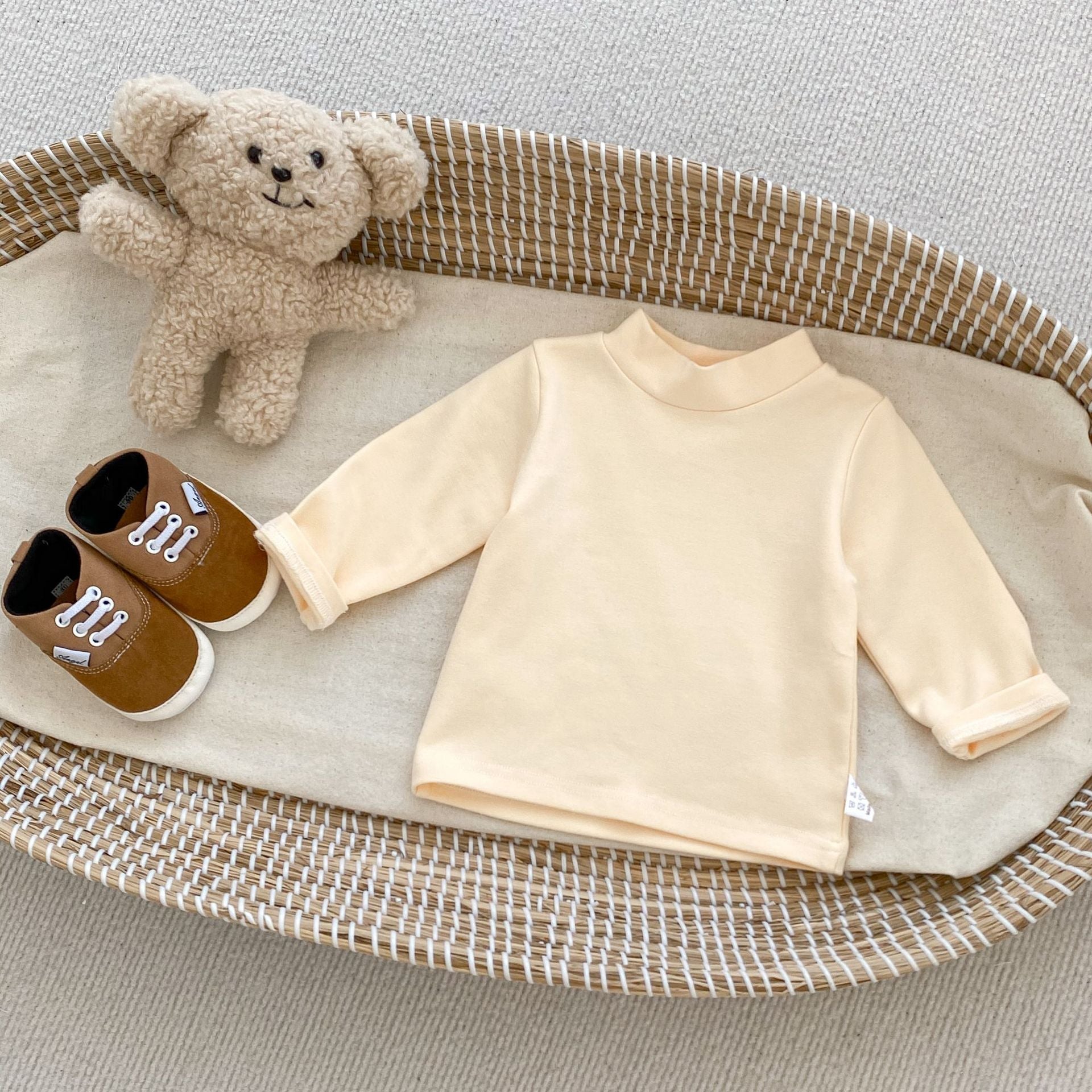 Cartoon Bear Pattern Overalls With Shirts Clothing Sets