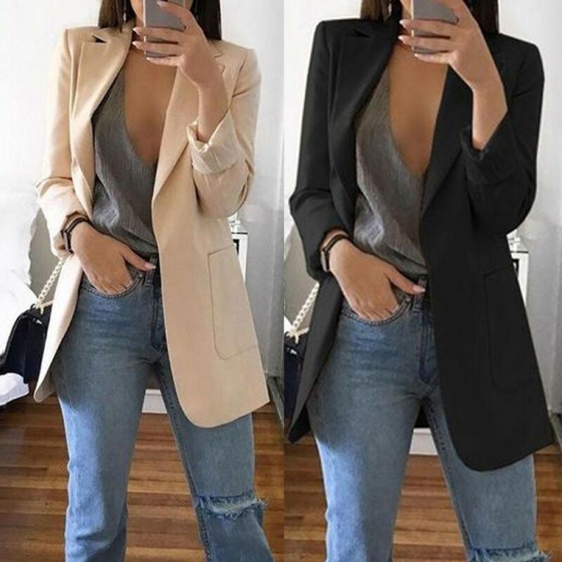 Women Ladies Long Sleeve Cardigan Slim Jackets Suit Success