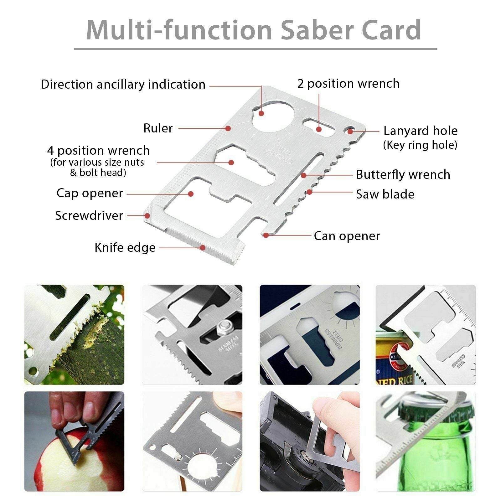 14 sa 1 Outdoor Emergency Survival At Safety Gear Kit Camping