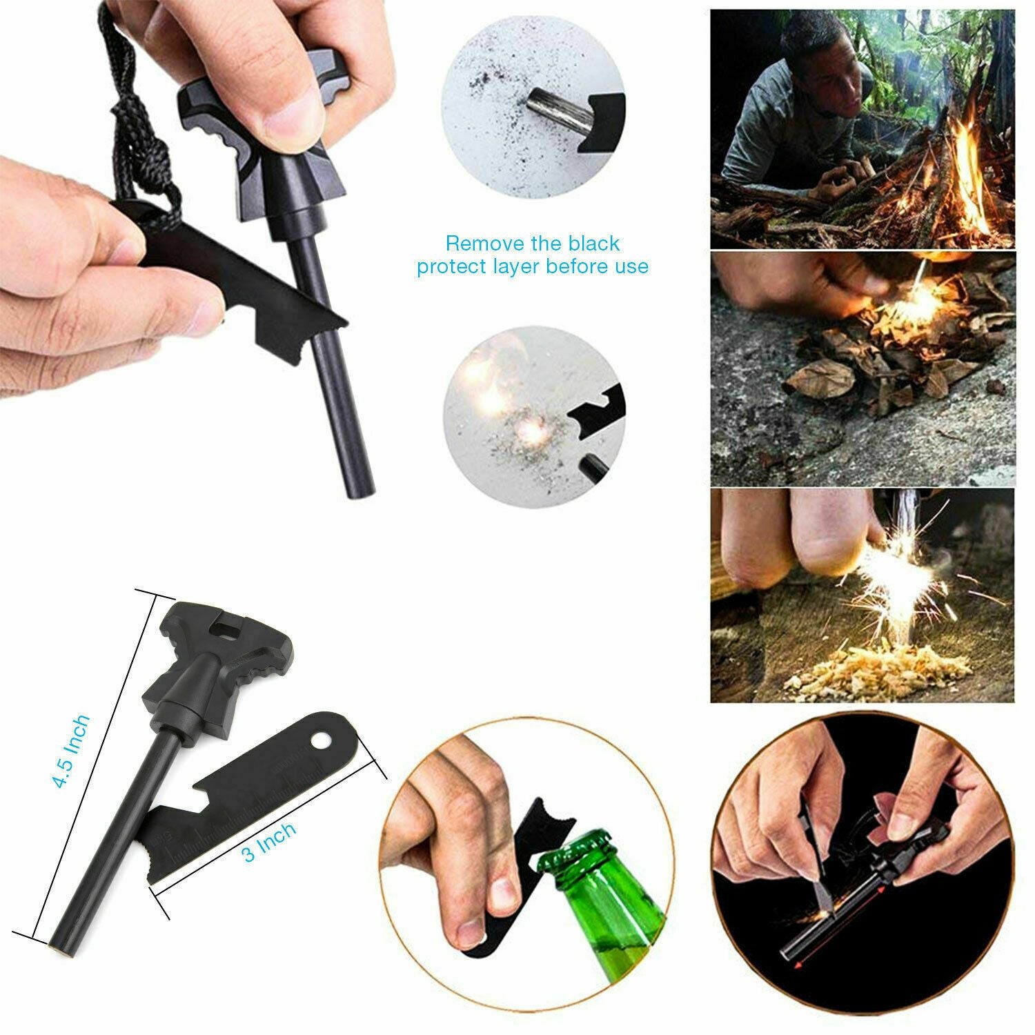 14 sa 1 Outdoor Emergency Survival At Safety Gear Kit Camping