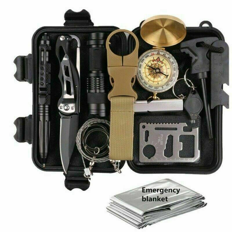 14 sa 1 Outdoor Emergency Survival At Safety Gear Kit Camping